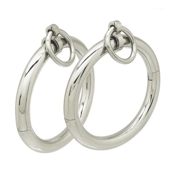 Bracciale schiavo con polsini alla caviglia da polso con serratura in acciaio inossidabile lucido lucido con restrizioni O-ring rimovibili Set1292P