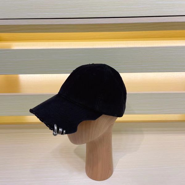 Дизайнерские шариковые кепки унисекс Ba, повседневные стильные кепки с козырьками и украшениями из металлических колец