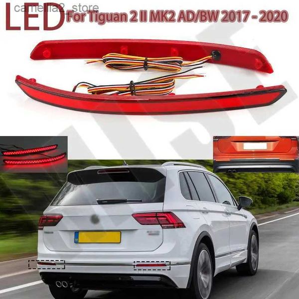 Luzes traseiras do carro LED Refletores de para-choque traseiro para VW Volkswagen Tiguan L SUV 2017-2020 Lâmpada de sinalização traseira Luzes de advertência de estacionamento Q231017