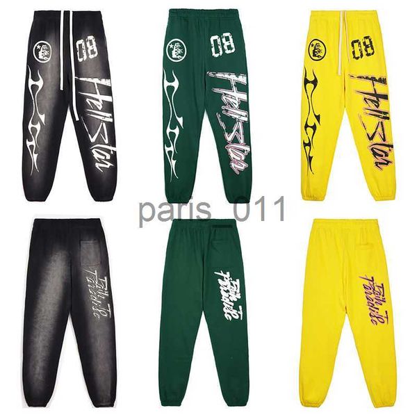Мужские брюки, винтажные потертые черные, желтые, зеленые повседневные брюки с завязками, мужские и женские спортивные штаны с граффити и буквенным принтом x1017