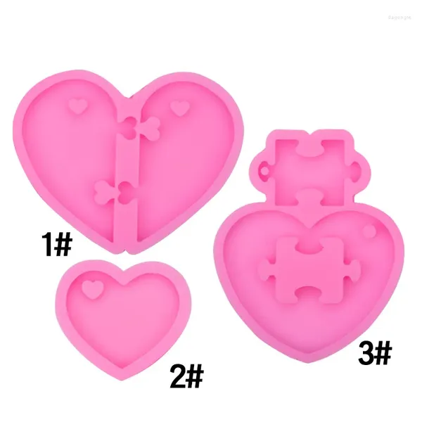 Backformen Spot DIY Love Puzzle Schlüsselanhänger Silikonform Herstellung Handyanhänger 17-618