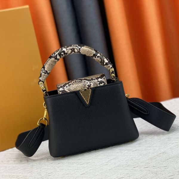 Tasarımcı Lüks Marka Omuz Çantası Moda Python Deri Kapusinler Mini El Çantası Klasik M94519 M80931 M82067 Kadın Omuz Crossbody Bag Çanta