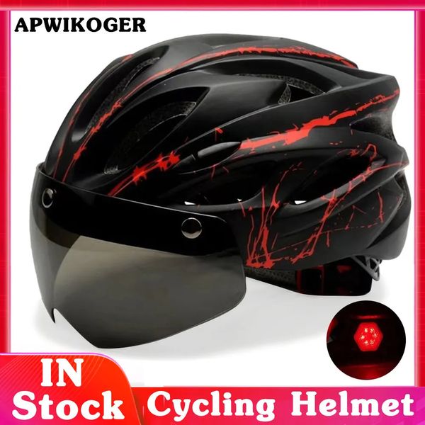 Capacetes de ciclismo Helmet Bike Man Women liderou lente de montanha de estrada leve para andar de bicicleta esportes scooter 231017