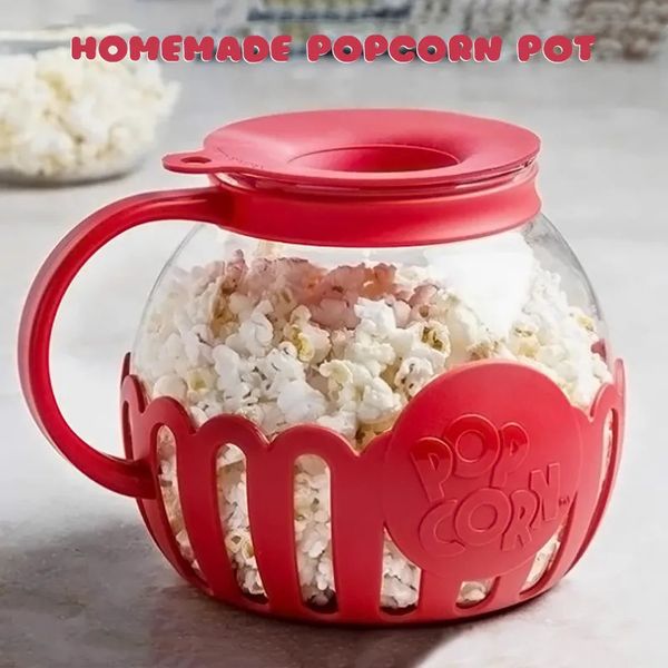 Altro Bakeware Micro Pop Popcorn per microonde con coperchio in vetro resistente alla temperatura 3 in 1 Misura i chicchi e scioglie il burro Prodotto senza BPA 231017