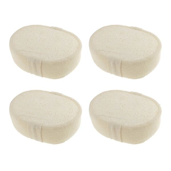 Escovas de banho esponjas purificadores 4x natural luffa esponja banho bola chuveiro esfrega para todo o corpo escova de massagem saudável 231013