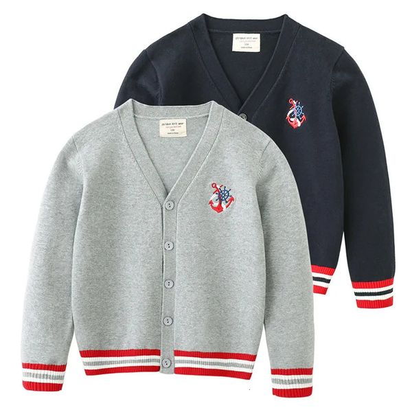 Cardigan Maglione lavorato a maglia per bambini Cardigan in cotone a righe per ragazze per bambini 6-15 anni Abbigliamento per bambini 231016