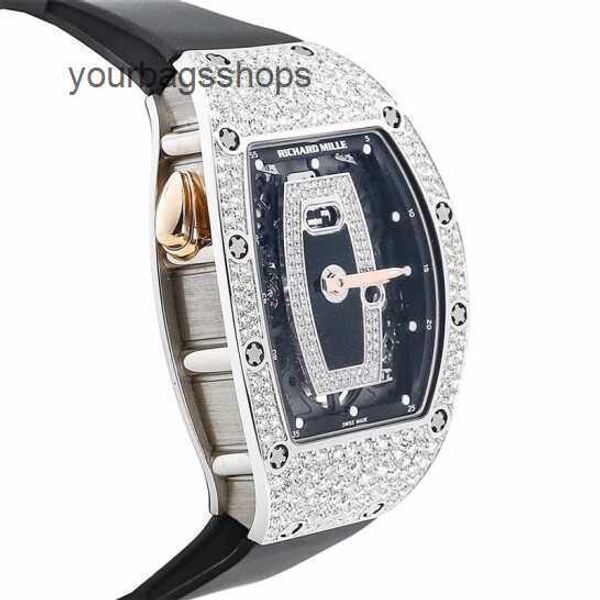 Orologio di marca Orologio da polso di lusso RM Orologio da polso Rm037 Platino Backset Snowflake Diamond Donna DLA0 NUN6