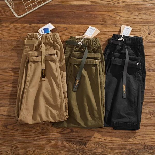 Herrenhose Vintage Wash To Do Old Loose Straight Cone Multi-Pocket Tooling Splicing 3D Vertical Cut Casual Men