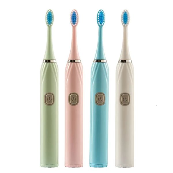 usb electric toothbrush Set with Soft Bristles, Waterproof Bristle, and Teeth Whitening - Includes Battery for Adult Oral Hygiene (231017)