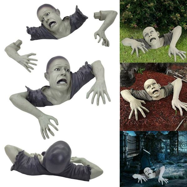 Halloween rastejando zumbi horror adereços jardim ao ar livre estátua cemitério decoração pop