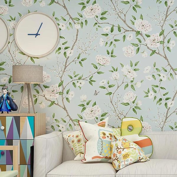 Sfondi Papel De Pare Big Floral Floral Wall Papers Home Decor Murale Floro Floro Rotolo Soggio