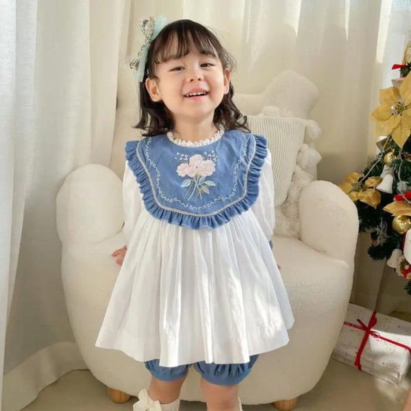 Mädchen Kleider 2PCS Miayii Baby Kleidung Spanisch Prinzessin Ballkleider Stickerei Druck Geburtstag Party Lolita Ostern Eid Für Mädchen a1052