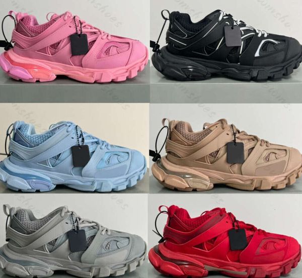 Designer-Schuhe Triple S Herren Damen Balencaigaities Casual Track für Freizeitschuhe Plateau-Turnschuhe Klare Sohle Schwarz Weiß Grau Rot Rosa B Bug 915ESS