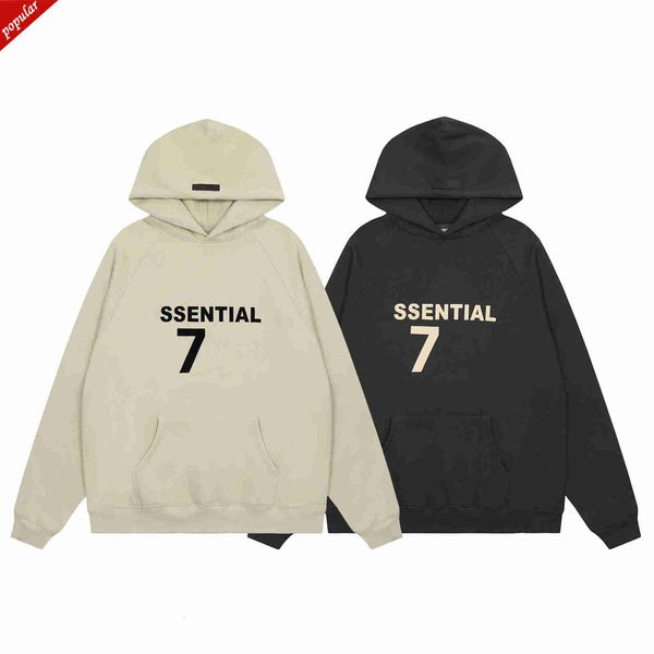 Designer Hoodie Herbst/Winter Street Plüsch Pullover Herren- und Damenpullover FOG ESS Double Line Embossed Letter Gedruckte Jacke S-XL O5RE