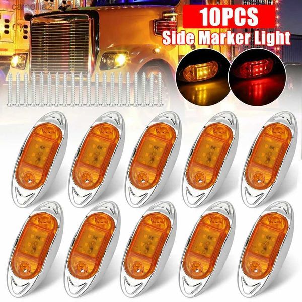 Araba Tail Işıkları 10 PCS Kamyonlar İçin Evrensel LED Boşluk ve Yan İşaretçi Işıkları TEKNOLAR BOTS Otobüs DC 12-24V Ön ve Arka Tail Göstergeleri Q231017