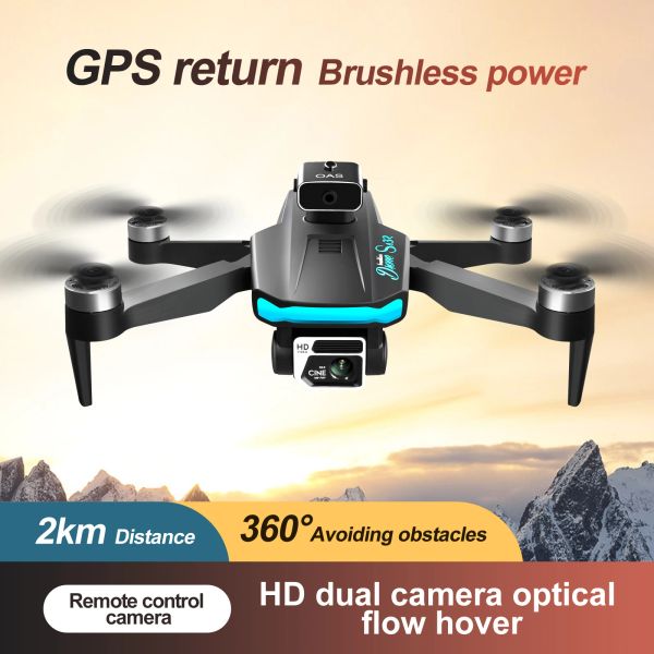 Aereo RC elettrico di fascia alta S132 Pro Drone 8K professionale con fotocamera 5G WIFI GPS Motore brushless 2KM Flusso ottico per evitare ostacoli FPV RC Quadcopter Mini droni