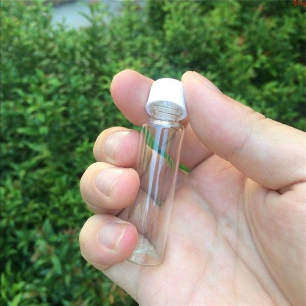 16 * 60 * 8 mm 6 ml Glasflaschen mit Kunststoff-Schraubverschluss Transparent auslaufsichere Mini-Leergläser 100 StückGute Menge Smgkh