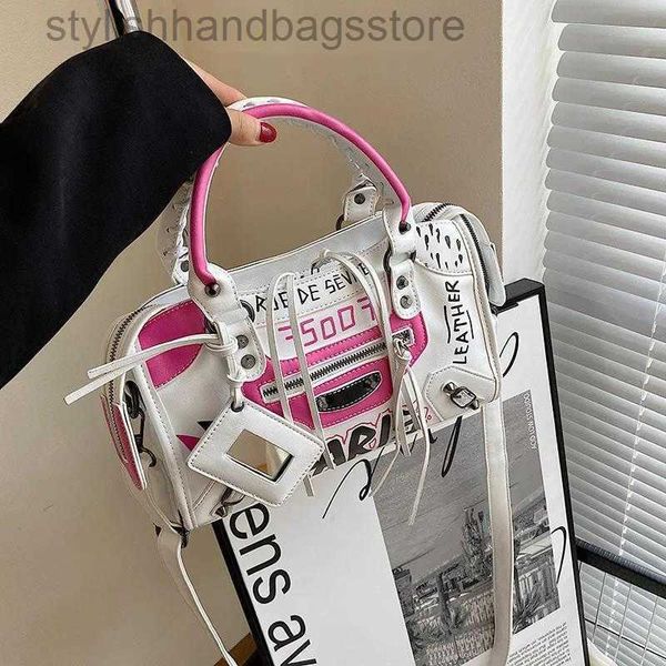 Cross Body Punk Rock Damentasche 2023 Gothic Graffiti Schultertasche Messenger Bag Hot Harajuku Crossbody Tote Geldbörse Handtaschenstylishhandbagsstore