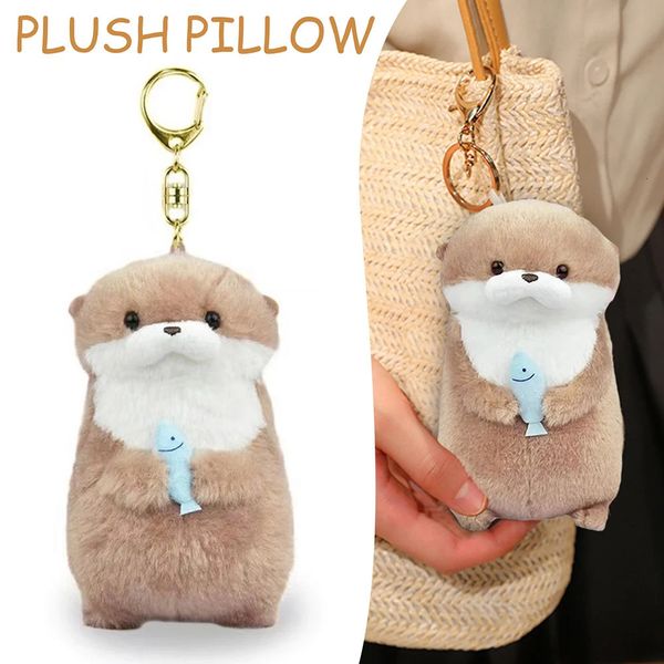 Portachiavi di peluche Lontre adorabili Portachiavi con ciondolo in peluche Elegante Zaino Portachiavi Ciondolo per bambino Ragazzo Ragazza Donna Uomo 231016