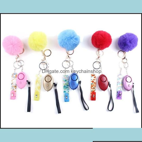 Chaveiros Chaveiros Cartão Grabber Household Autodefesa Chaveiros Mulheres Moda Bonito Cartões de Crédito Pler Pompom Acrílico Banco de Débito Keych Dhaju