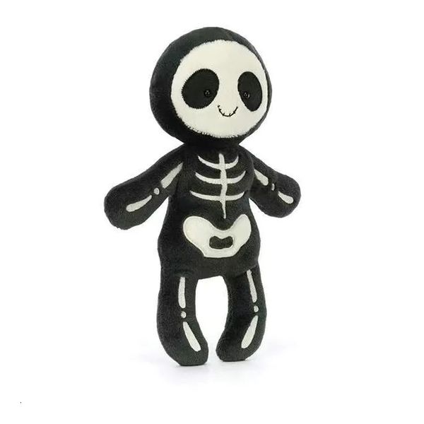 Halloween-Spielzeug Jellcated Halloween-Schädel-Skelett-Bob-Plüschpuppenhaus-Dekorationsgeschenk Halloween-Cartoon-Plüschtier 231016
