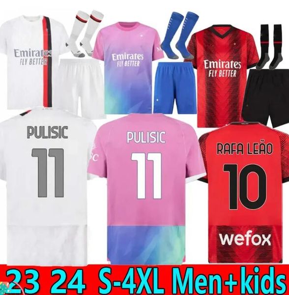 23 24 футбольная майка REIJNDERS KOCHE GIROUD DE KETELAERE AAC MILANS RAFA LEAO xxxl 4xl футбольная рубашка четвертая мужская детская форма униформа 2023-24 милан PULISIC LOFTUS-CHEEK ae