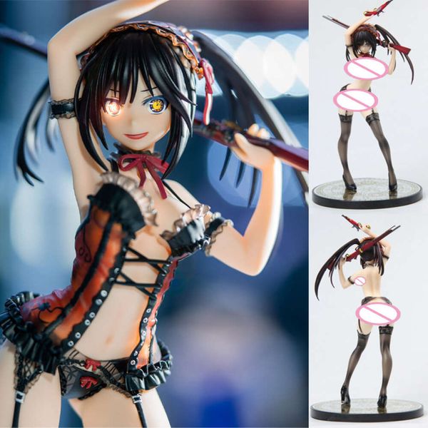 Brinquedos de dedo Alphamax Date A Live Tokisaki Kurumi 1/7 Lingerie Ver PVC Action Figure Toy Adultos Coleção Hentai Modelo Boneca Presentes