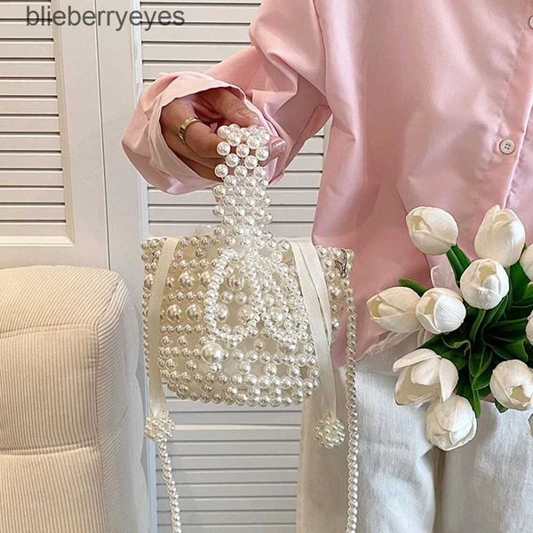 2023 el yapımı vintage boncuklu parti omuz çantası kadın düğün çantaları için çapraz vücut mini çantası lüks kadın çantası