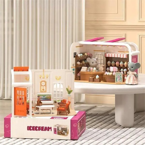 Puppen Miniaturartikel Puppenhauszubehör und Möbel Minispielzeugset Home Shop Szene Wohnzimmer Rollenspielset Kindergeschenke 231017