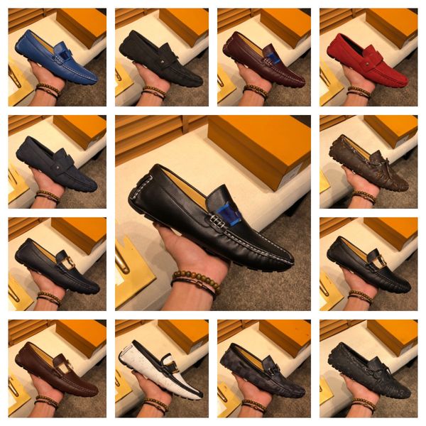 40 Stil Elbise Adam Ayakkabı Klasik Tasarımcı Orijinal Deri Oxford Shoess Moda Lüks İş Adamları Takım Ayakkabı Toz Boyutu 38-46
