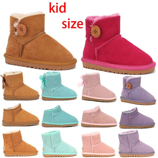 2024 scarpe firmate uggzgali Nuovi stivali Stivali per bambini Australia Scarponi da neve Scarpe per bambini Inverno Classico UltraBoot Botton Stivaletti per neonati Bottes Chaussures pour enfants