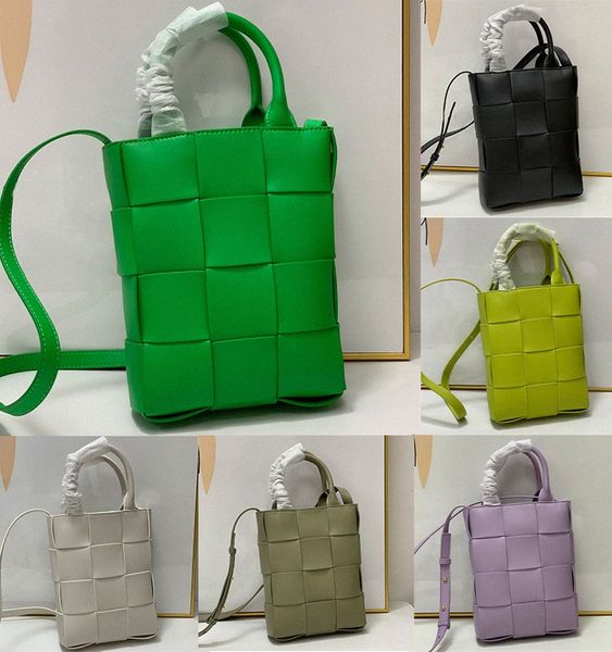Arco En Yeni Kaset Tote Tasarımcı Çanta Crossbody Woman Bags Intreccio Lether Mini Çanta Omuz Omuz Lüks Moda Çapraz Vücut Çantaları Yeşil