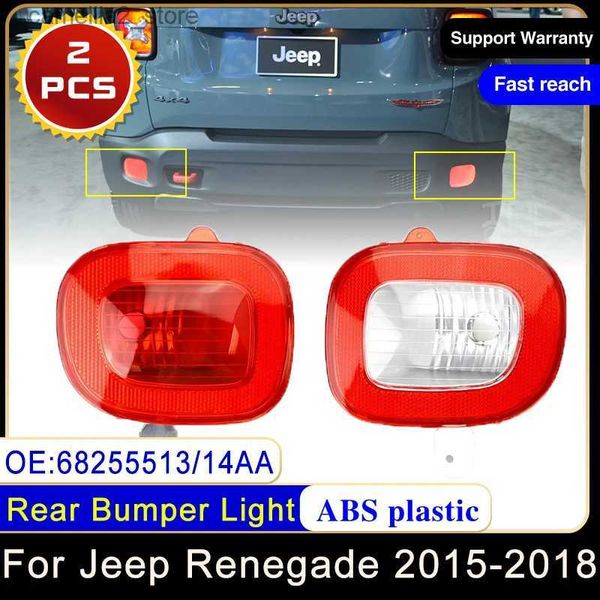 Luci posteriori per auto per Jeep Renegade 2015 ~ 2018 68255513AA 68255514AA Paraurti posteriore Riflettore Luce Sinistra Destra Coda Nebbia Girare in rosso Lampada Accessori auto Q231017