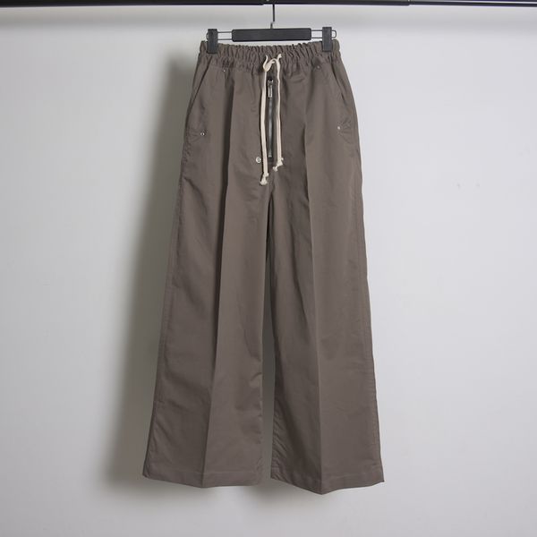 Pantaloni originali con cerniera grigio caffè cavallo normale gamba larga pantaloni a gamba dritta pantaloni arcade con cerniera dritti pantaloni da lavoro casual funzionali per uomo