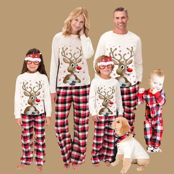 Passende Familien-Outfits, Kleidungsset, Mama, Papa, Baby, Mädchen, Junge, Familienlook, Winter 2024, Jahr, Mutter, Tochter, Baumwolle, passende Weihnachtspyjamas für die Familie 231016