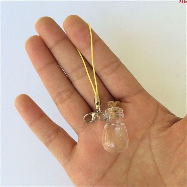 Großhandel Mini Wassertropfen Glasflaschen Anhänger mit Ketten Karabinerverschluss für Armbänder Halskette 2016 neu 10 Stück gute Menge Wxuhl