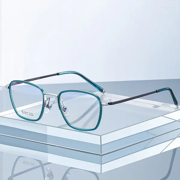 Sonnenbrille, blaues Licht blockierende Brillengestell, optische Damen-Brillen mit Rezept, reines Titan, hochwertiger weiblicher Stil