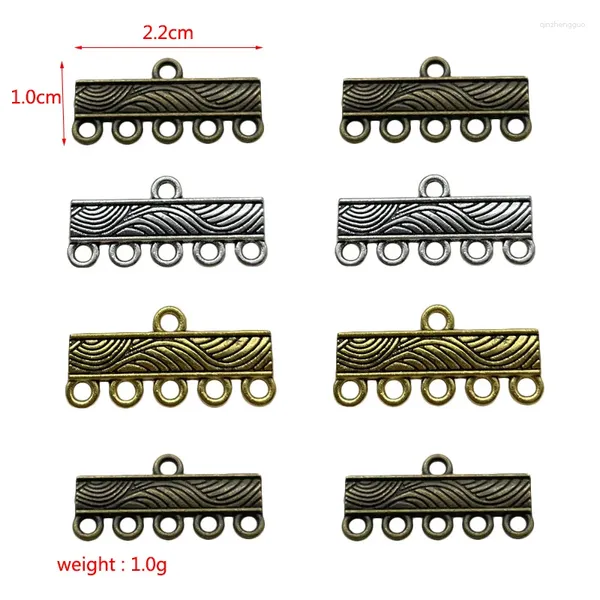 Takılar 20pcs 10 22mm 3 Renkli Tibet Gümüş Bronz Antik Altın 3 Yollu Kolye Bilezik Mücevher Aksesuarları DIY Alaşım Malzemeleri