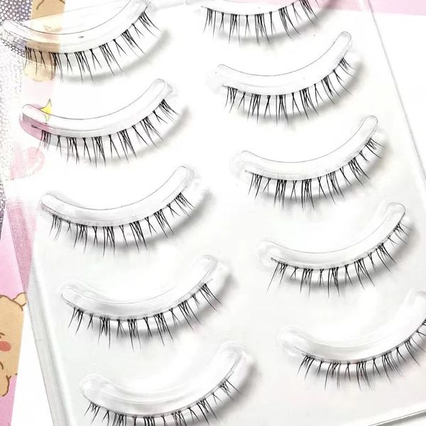 Falsche Wimpern, 54 Paar, Unterpackung, 8 verschiedene Stile, unter den Wimpern, weich, 100 % handgefertigt, durchsichtiges Band unten 231017