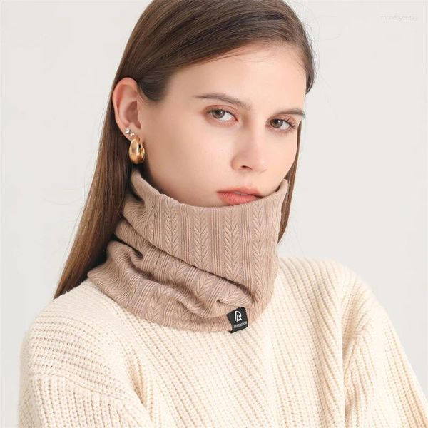 Sciarpe Design Anello di Moda Sciarpa Silenziatore Donne Snood Downy Collo Spesso Inverno Caldo Avvolge Femminile Solido Degli Uomini All'aperto 2023