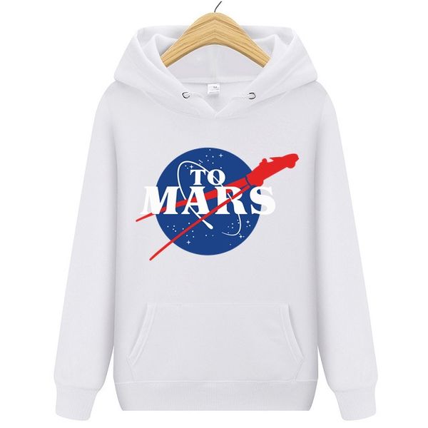 Mens Hoodies Moletom Elon Musk espaço starman carro com capuz pulôver tops juventude Skate Sportwear SpaceX rocket to Mars jaqueta