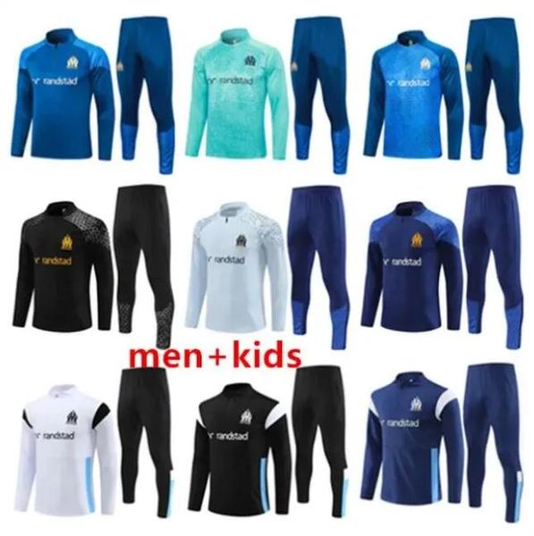 2023 2024 Marseille Fußball-Trainingsanzug PAYET GUENDOUZI KAMARA Fußball-Trainingsanzug Olympique de 23 24 Marseille Survêtement Sportbekleidung Herren Kinder Maillot Foot 66