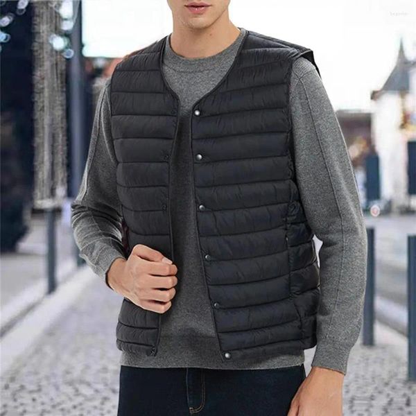 Gilet da uomo Gilet da donna in piumino d'anatra bianco ultraleggero Cappotto sottile Giacca da uomo senza maniche Colletto a V