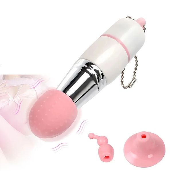 Giocattoli per adulti 3In1 Mini vibratore stimolatore del clitoride G Spot Masturbazione Leccata orale Capezzolo Ventosa Massaggiatore Sesso per le donne 231017