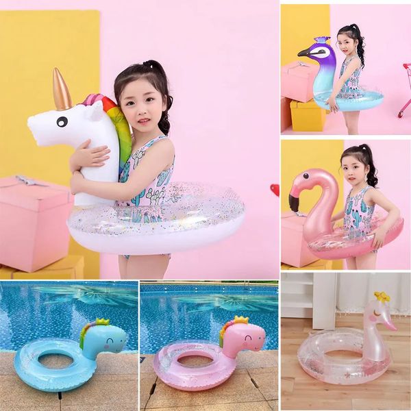 Galleggianti gonfiabili Tubi Rooxin Gonfiabile Flamingo Piscina Galleggiante Anello da nuoto per bambini Summer Beach Party Pool Toys Unicorno Nuoto Cerchio Accessori per piscina 231017