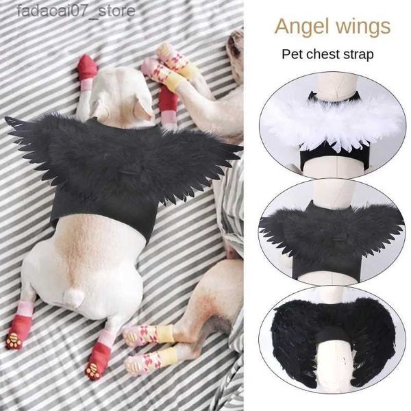 Trajes de gato 2023 halloween novas asas de anjo pet peito volta cão gato transformação traje criativo vestir-se suprimentos yq231017