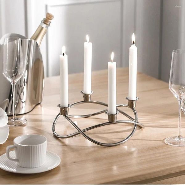 Castiçais de casamento suporte exclusivo aniversário suporte de metal tealight decorações de festa prata jardim porta velas decoração de casa