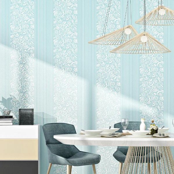 Wallpapers papel de parede europeu para paredes do quarto decoração de casa sala de estar comércio escritório aparelho de parede papel azul rosa branco