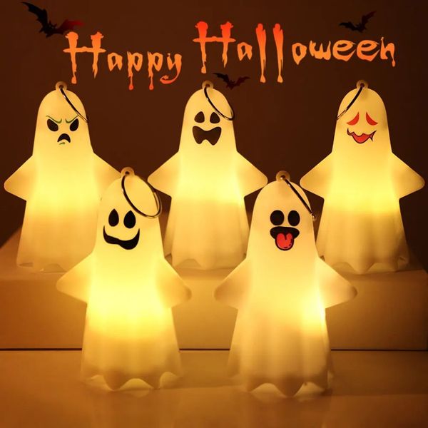 5/10 pezzi LED luci del fantasma di Halloween carino appeso luce notturna fantasma lampada calda festa di Halloween decorazioni per la casa stregata regalo per i bambini