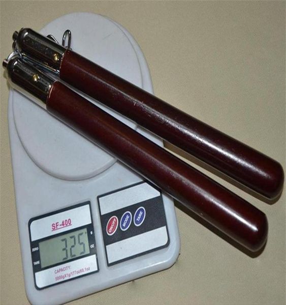 Intero mogano rosso Nunchakus Corda Catena d'acciaio Spugna Nunchakus Spettacolo di combattimento effettivo Forniture per arti marziali Puntelli per prestazioni Due32048046608